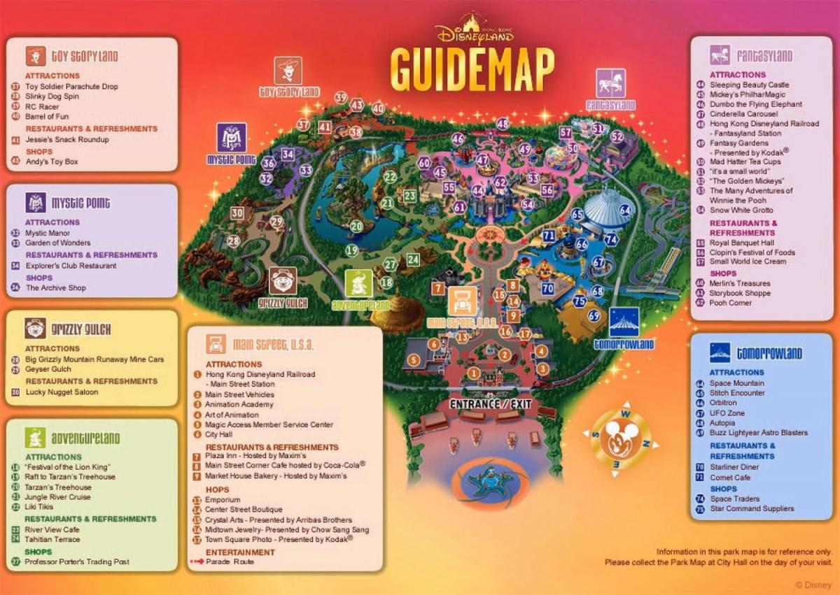 HK Disneyland Karte