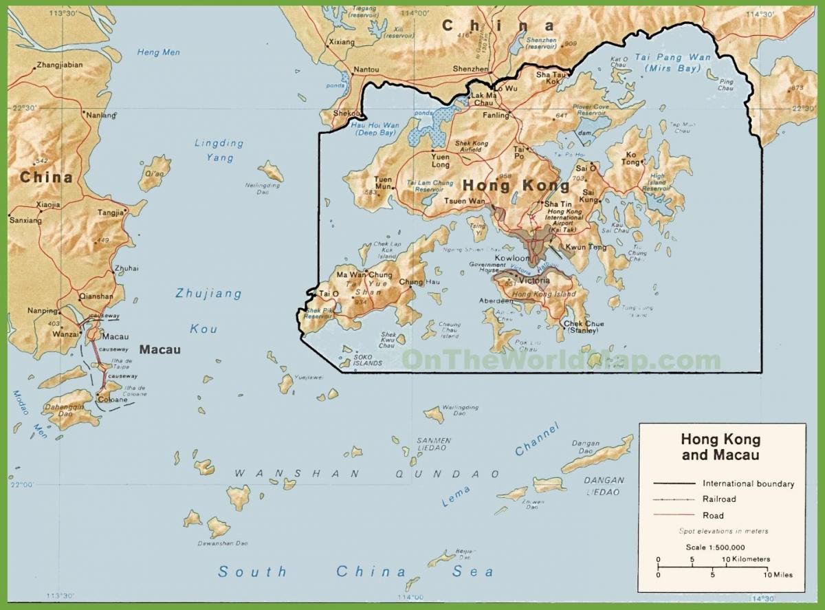 politische Karte von Hong Kong