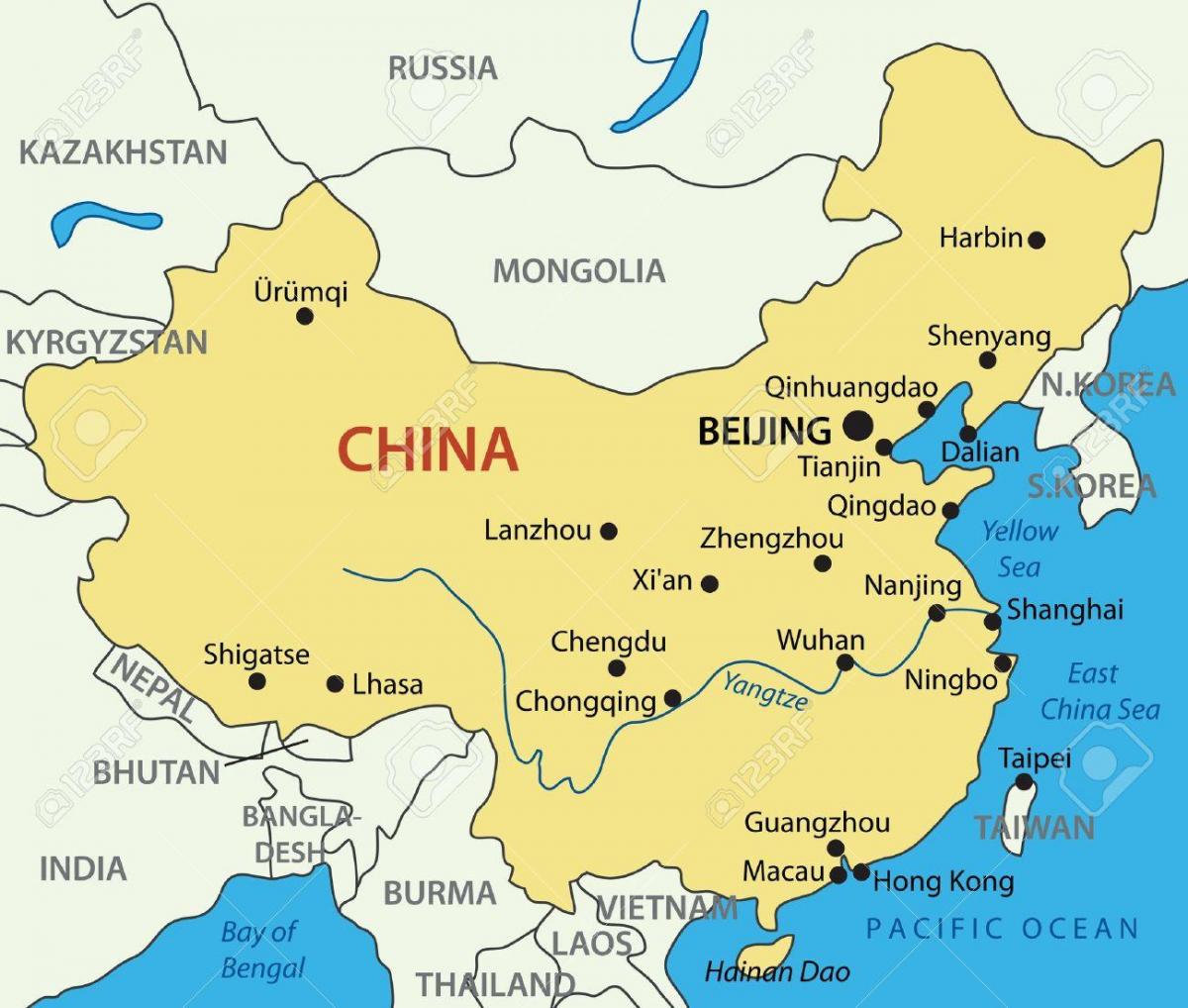 Karte von Taiwan und Hong Kong