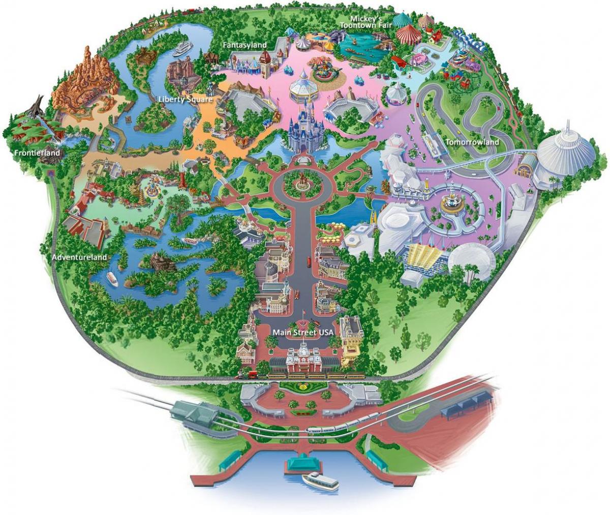 Hongkong Disneyland Karte - Disneyland Hongkong-Karte (China)