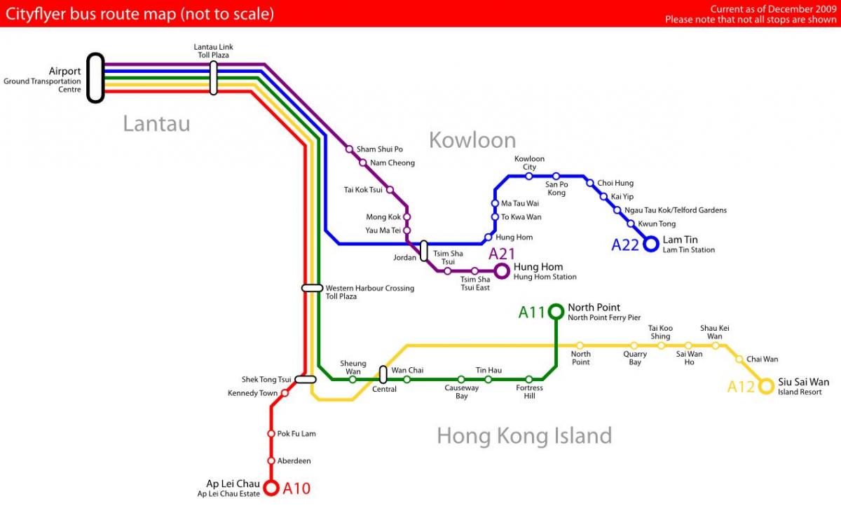 Von Hong Kong bus route map
