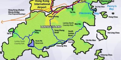 Lantau island, Hong Kong Karte