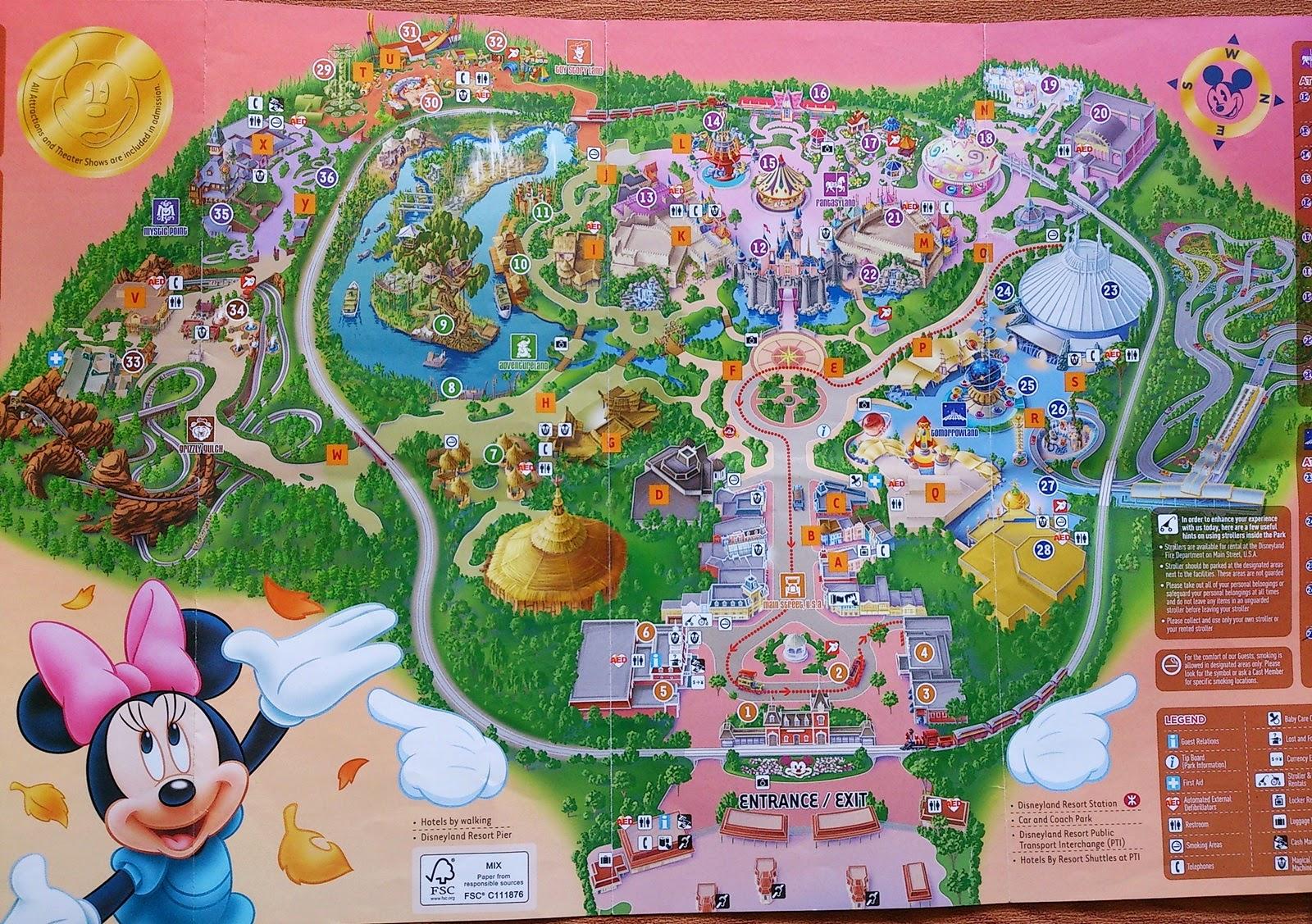 Disney Hong Kong map - Hong Kong-Disney-Karte (China)