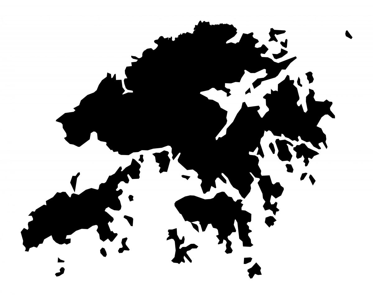 Karte von Hong Kong-Vektor