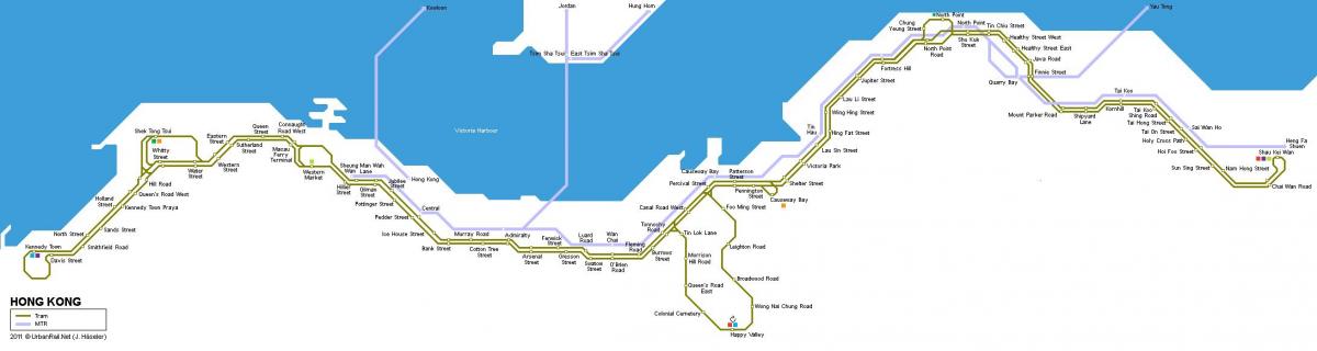 tram map-Hong Kong