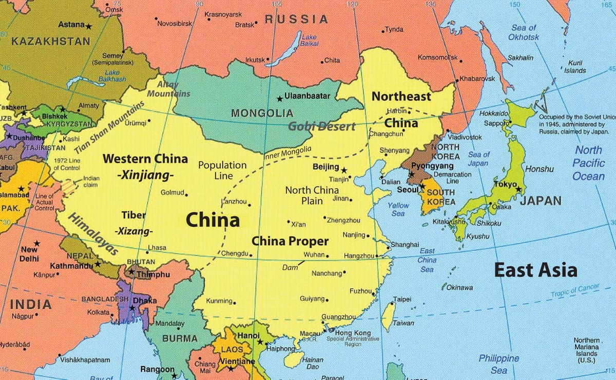 Karte von Hong Kong und Umgebung