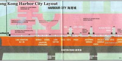 Karte von harbour city Hong Kong