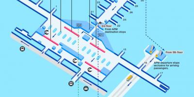 Hong Kong Flughafen-gate Karte