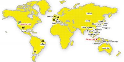 Hong Kong auf der Weltkarte