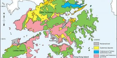 Geologische Karte von Hong Kong