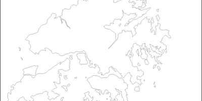 Hong Kong Karte Umriss