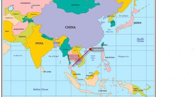 Hong Kong Karte von Asien