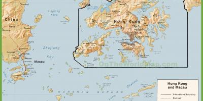Politische Karte von Hong Kong