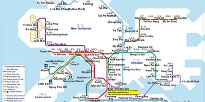 U-Bahn-Karte Hong Kong